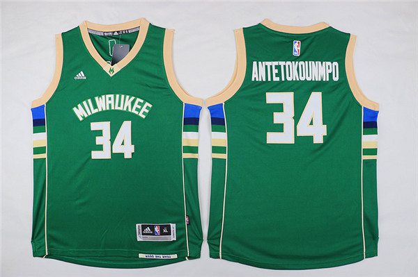 Giannis Antetokounmpo, Milwaukee Bucks [Verde] -NIÑOS - Haga click en la imagen para cerrar